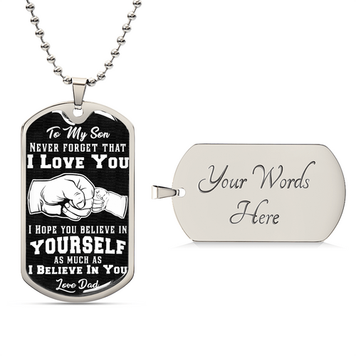 Crois en toi - Collier Pendentif Militaire