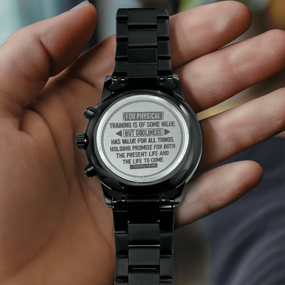 La piété est utile à tout (1 Timothée 4.8) – Montre pour hommes