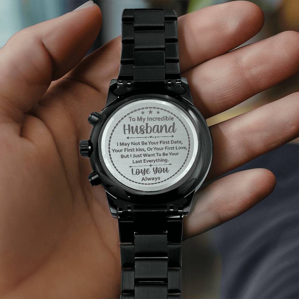 À Mon Mari Ton Dernier Tout (Noir Fusain) – Montre Homme