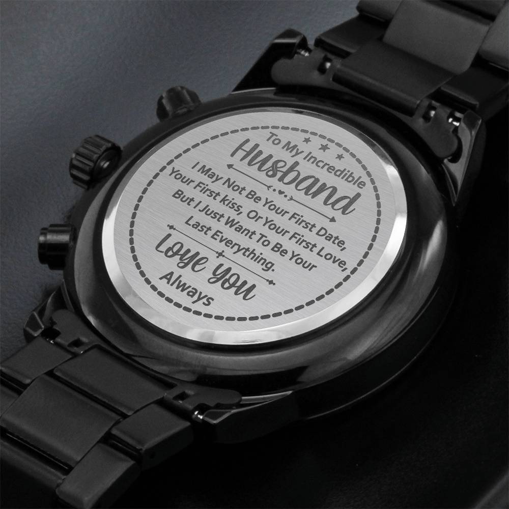 À Mon Mari Ton Dernier Tout (Noir Fusain) – Montre Homme