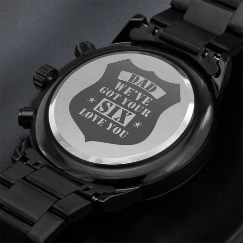 Montre Gravée On Est Toujours Là Pour Toi (Noir Charbon) – Montre Homme