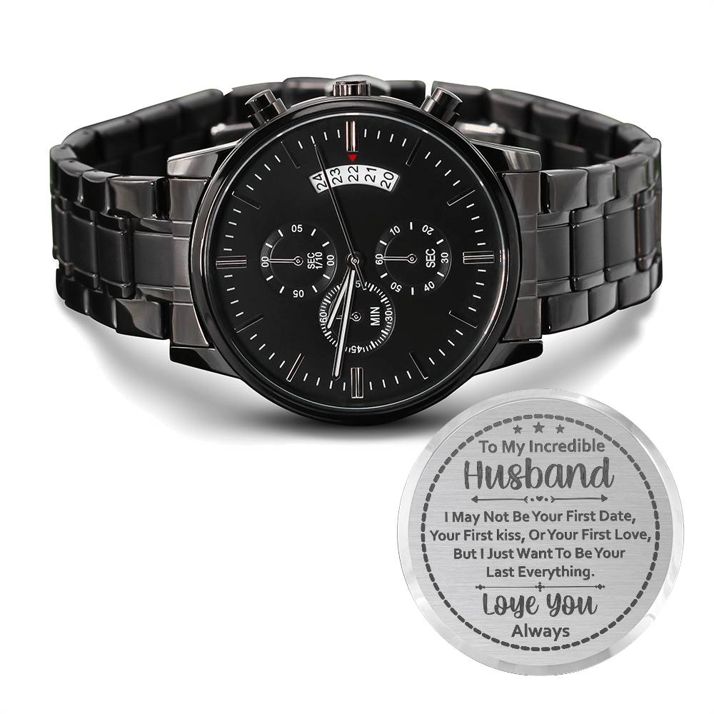 À Mon Mari Ton Dernier Tout (Noir Fusain) – Montre Homme