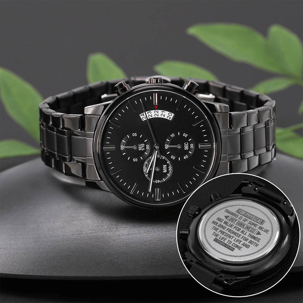 La piété est utile à tout (1 Timothée 4.8) – Montre pour hommes