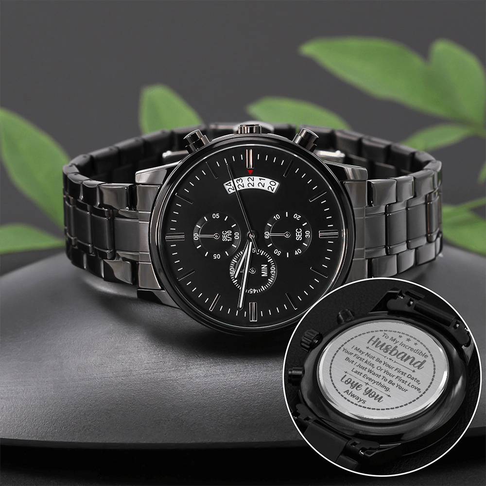 À Mon Mari Ton Dernier Tout (Noir Fusain) – Montre Homme