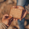 À mon fils Promesse (Jaune) – Portefeuille en cuir