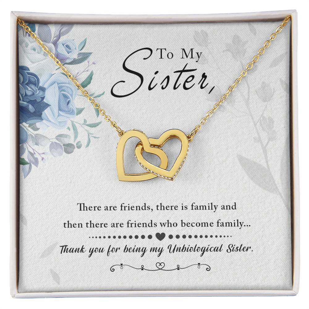 À Ma Sœur - Collier Cœurs Entrelacés