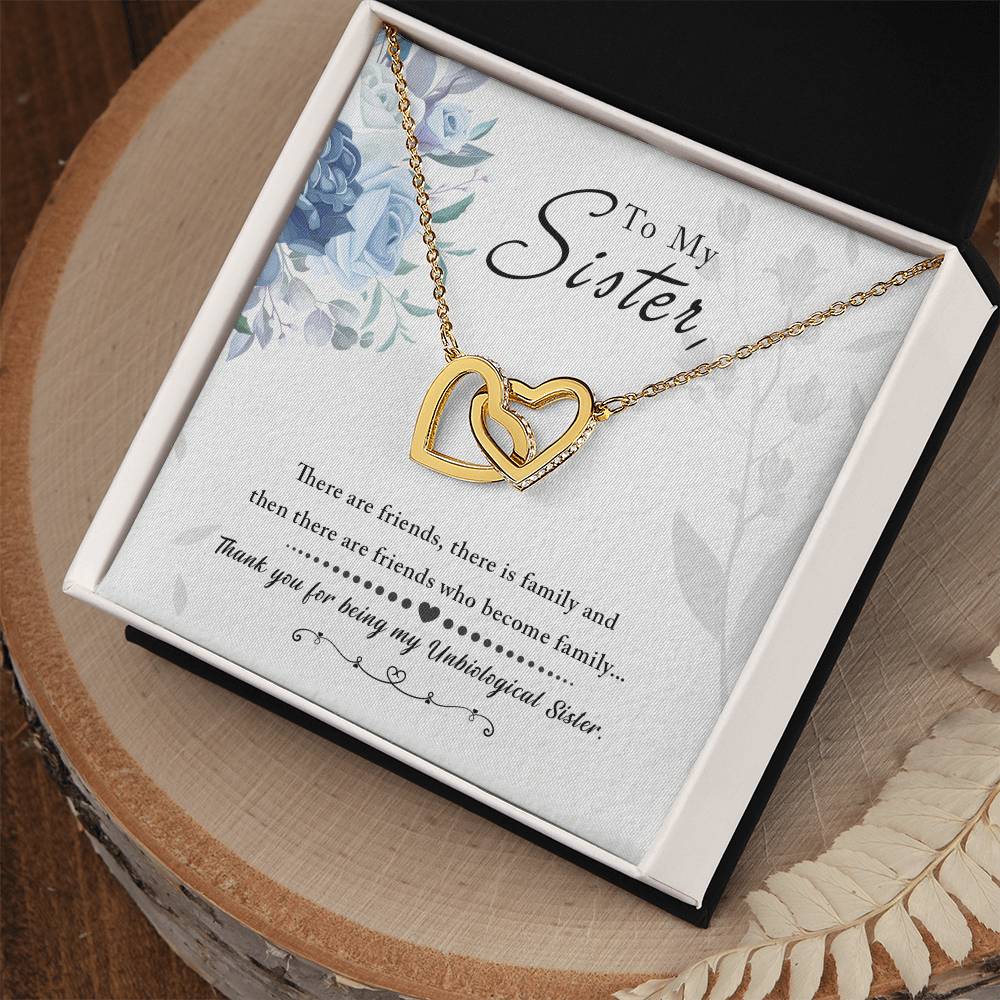 À Ma Sœur - Collier Cœurs Entrelacés