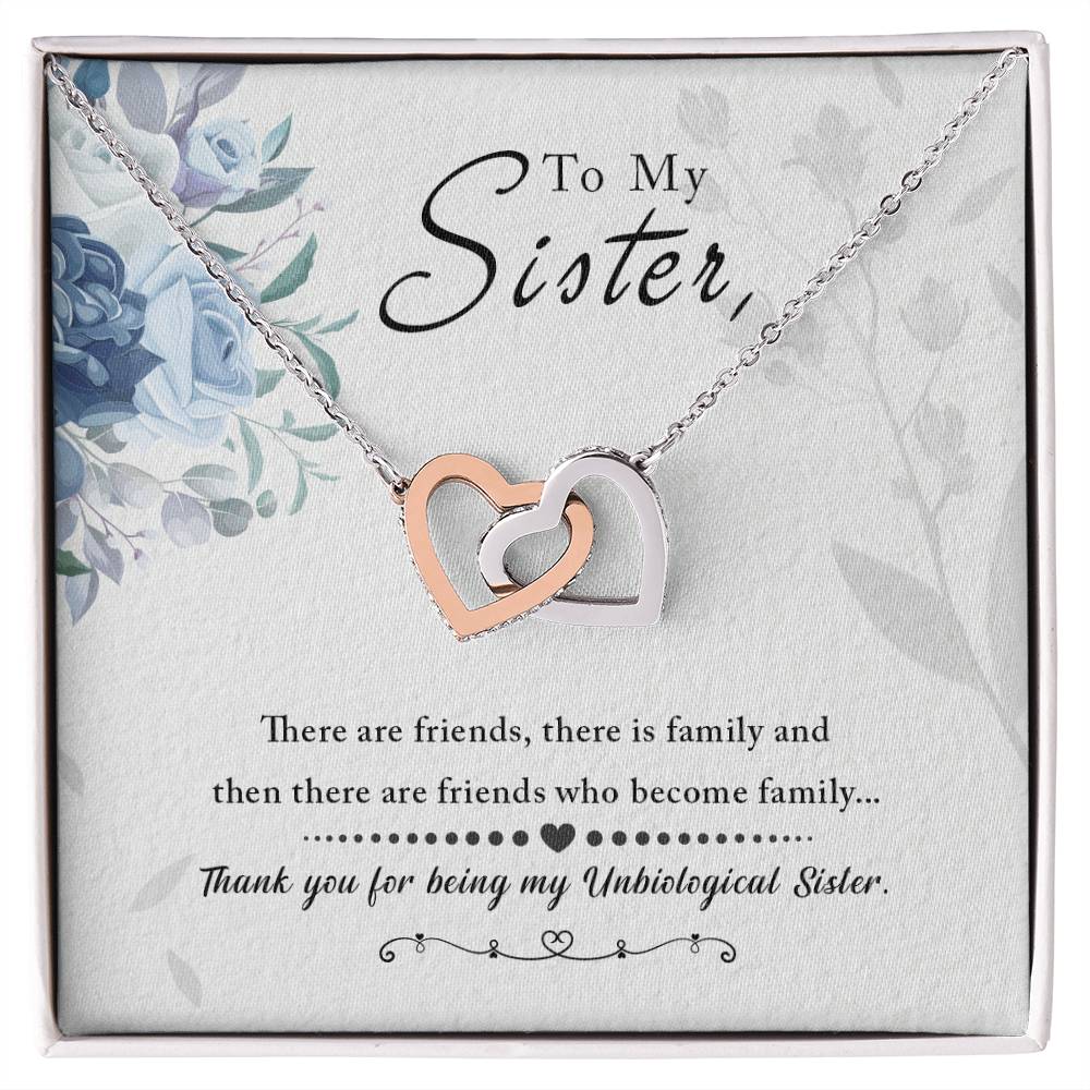 À Ma Sœur - Collier Cœurs Entrelacés