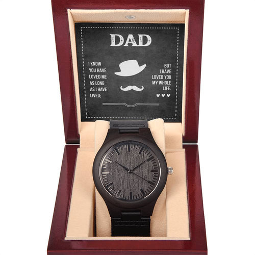 L'amour d'un père - Montre en bois
