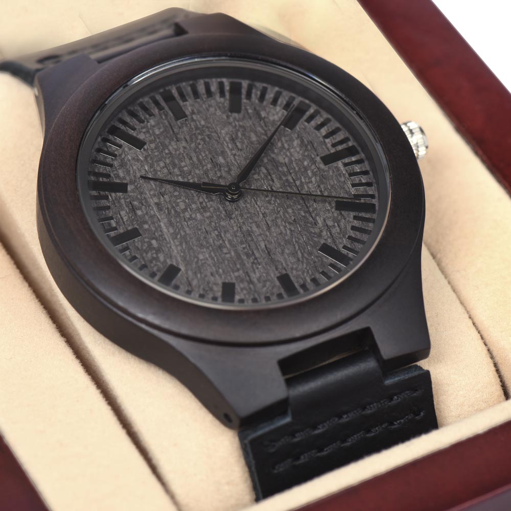 À mon homme, mon inspiration – Montre en bois