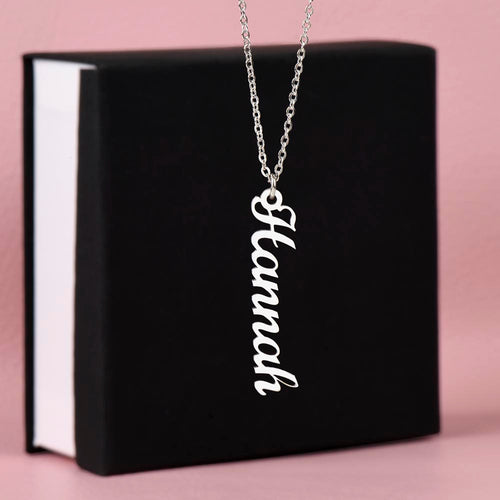 Collier prénom vertical classique
