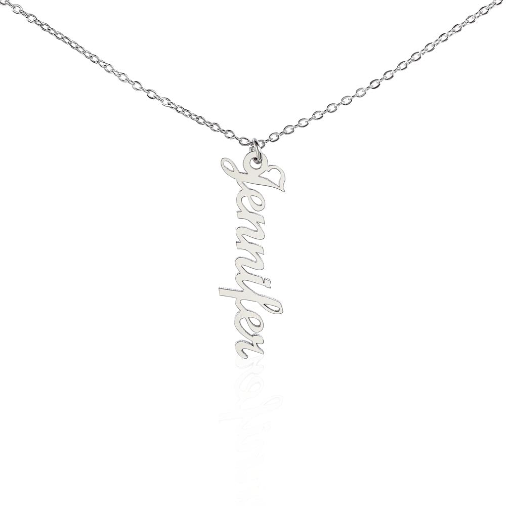Collier prénom vertical classique