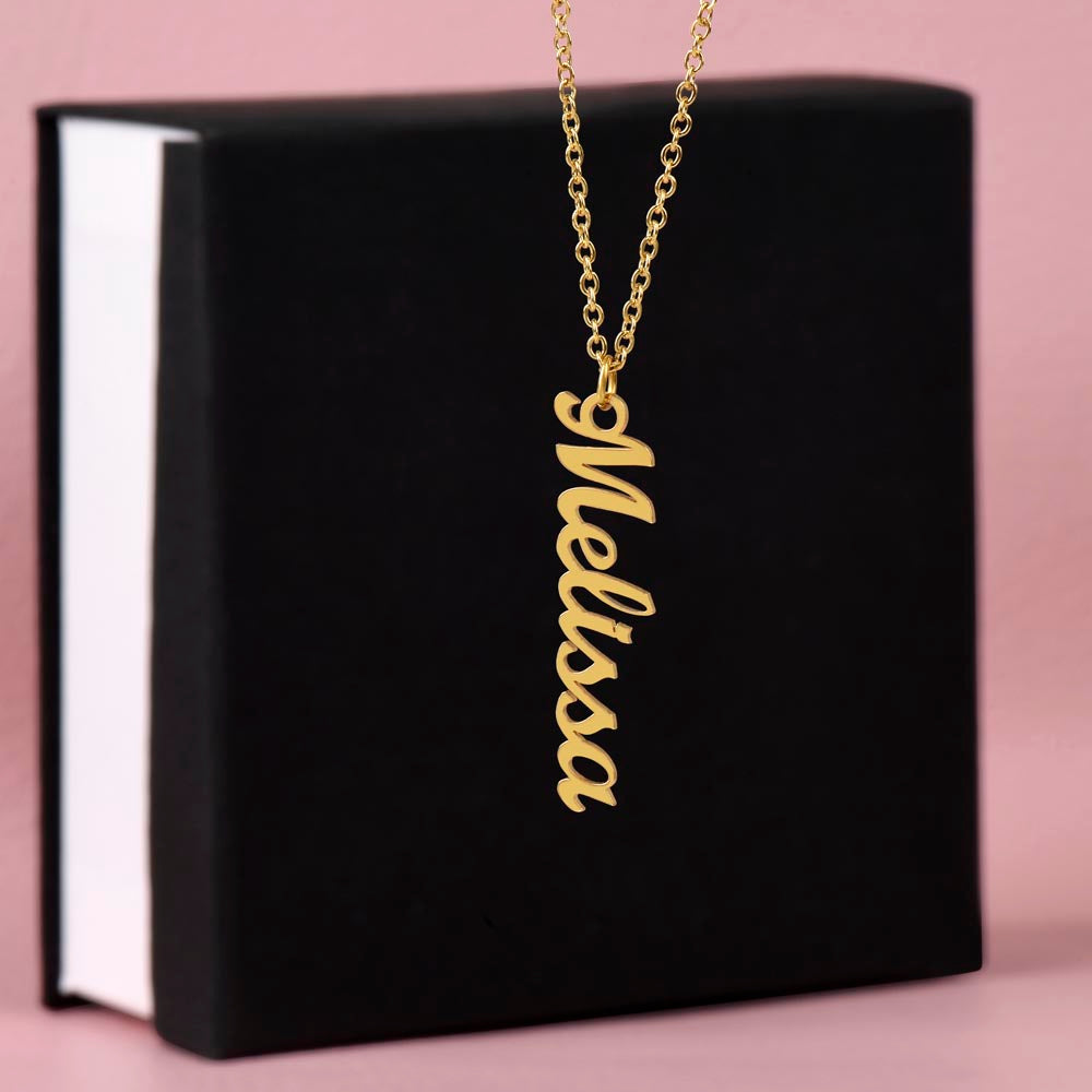 Collier prénom vertical classique