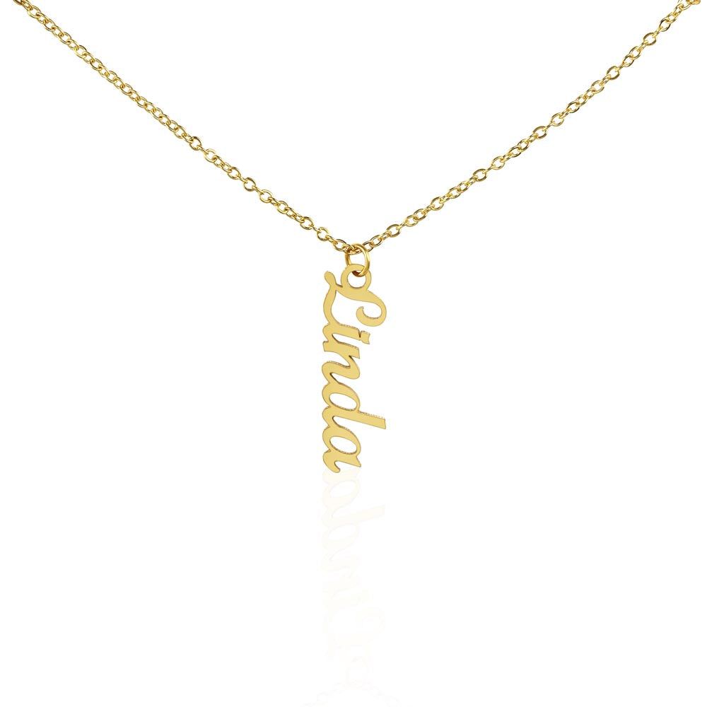 Collier prénom vertical classique
