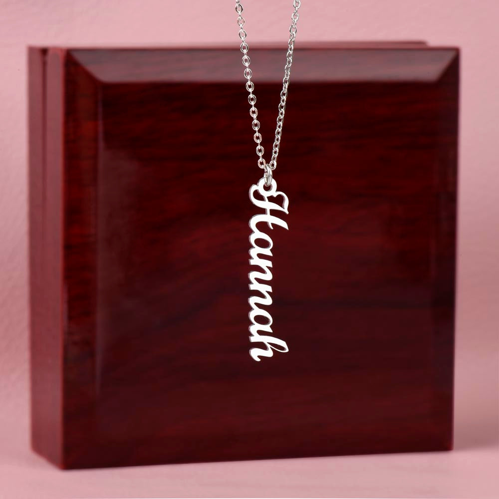 Collier prénom vertical classique