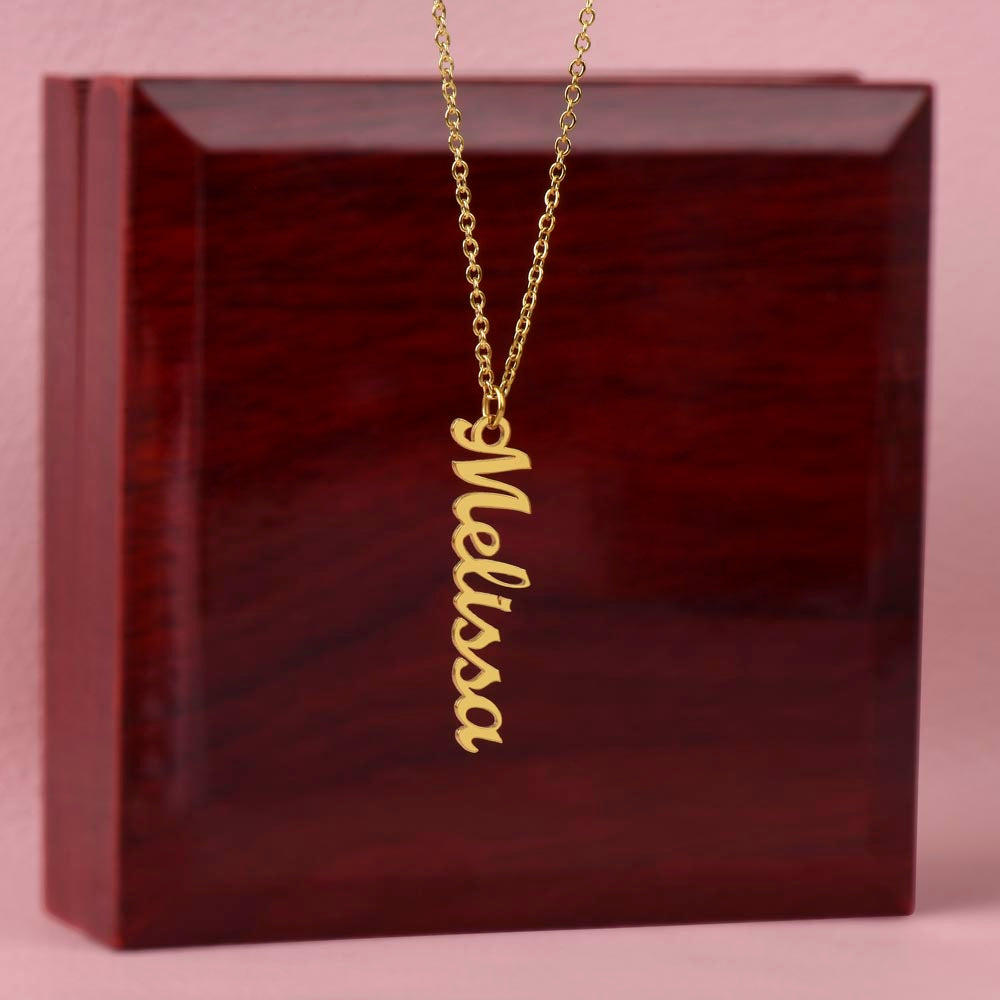 Collier prénom vertical classique