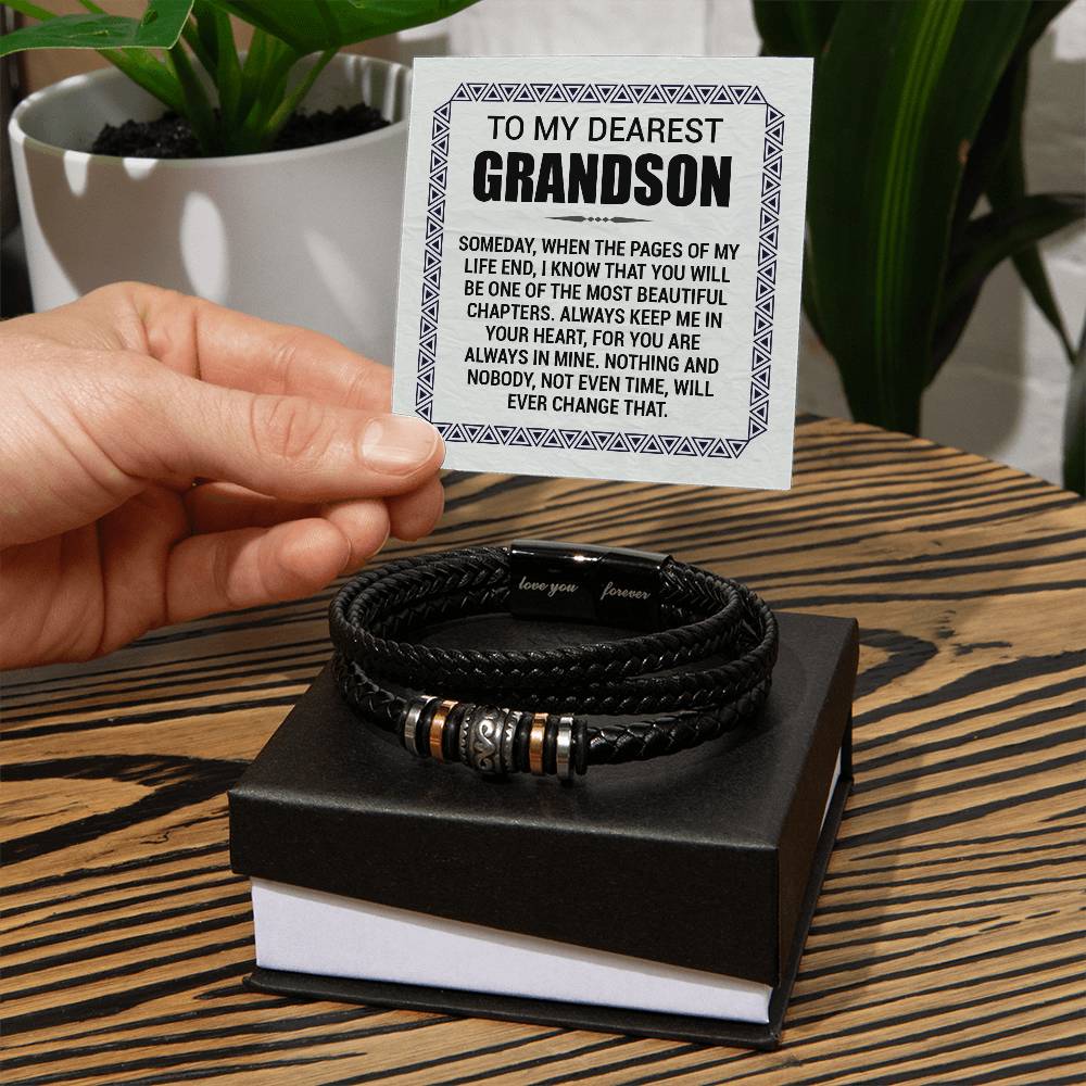 Pages de ma vie je t'aime pour toujours (À mon petit-fils) – Bracelet