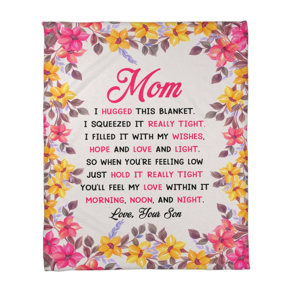 Maman tu seras mon amour – Couverture en polaire corail