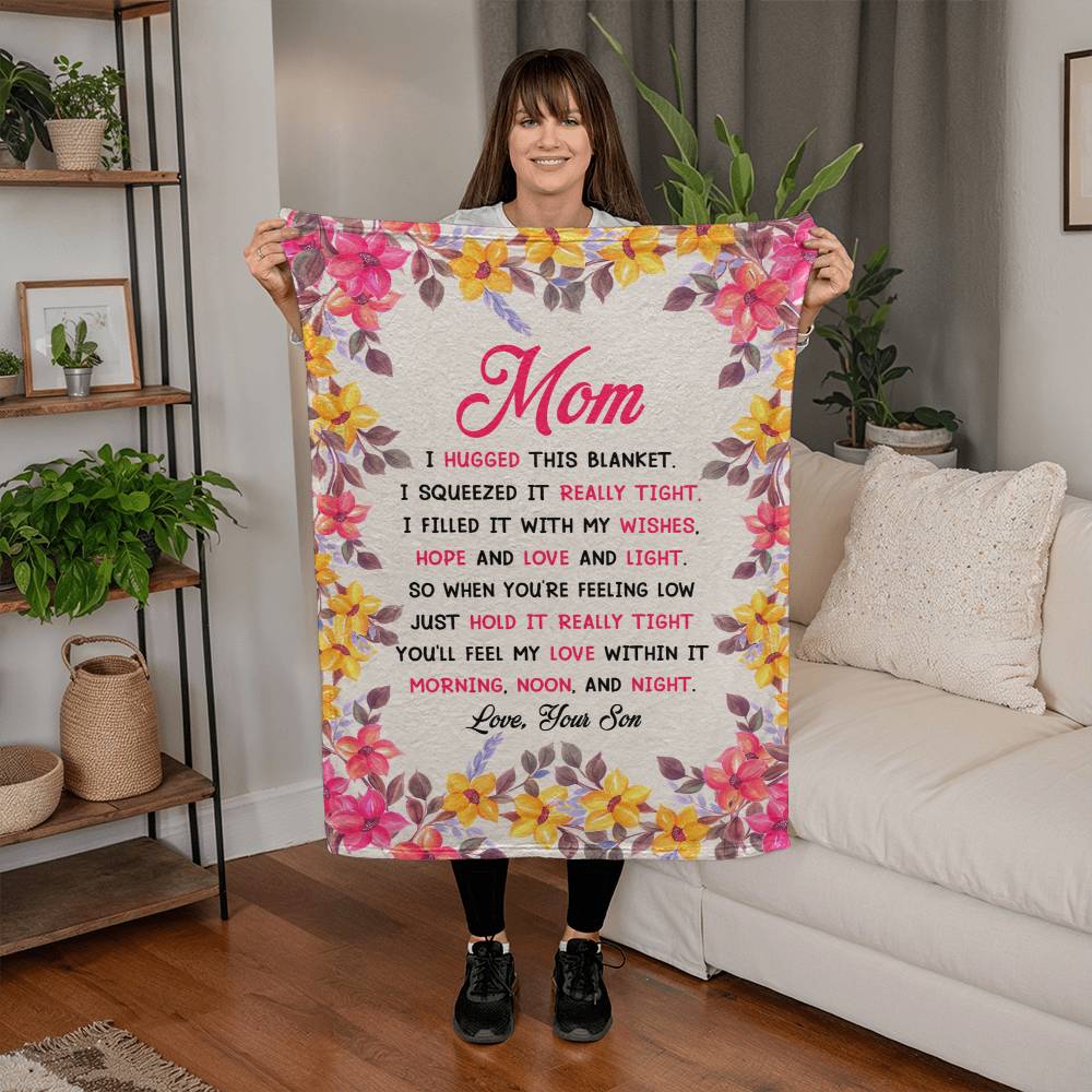 Maman tu seras mon amour – Couverture en polaire corail
