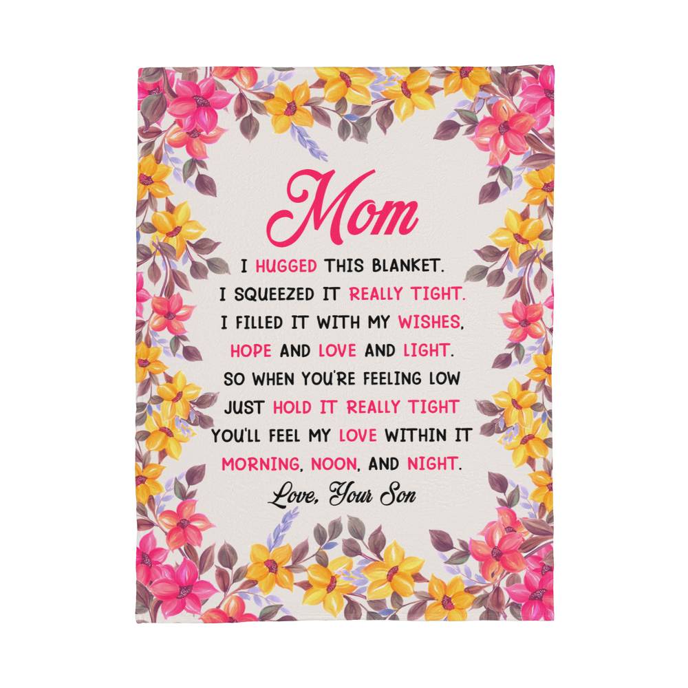 Maman tu seras mon amour – Couverture en polaire corail