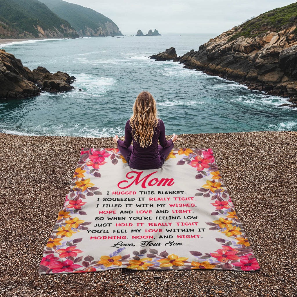 Maman tu seras mon amour – Couverture en polaire corail