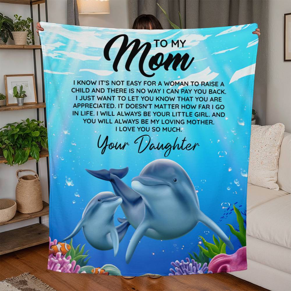 À maman, je sais que ce n'est pas facile - Couverture polaire en jersey