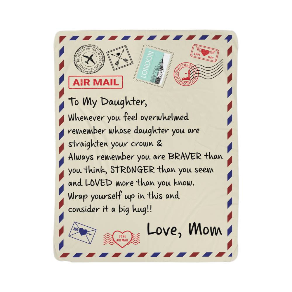À Ma Fille Courageuse Je T'aime (De Maman) – Couverture Polaire Sherpa