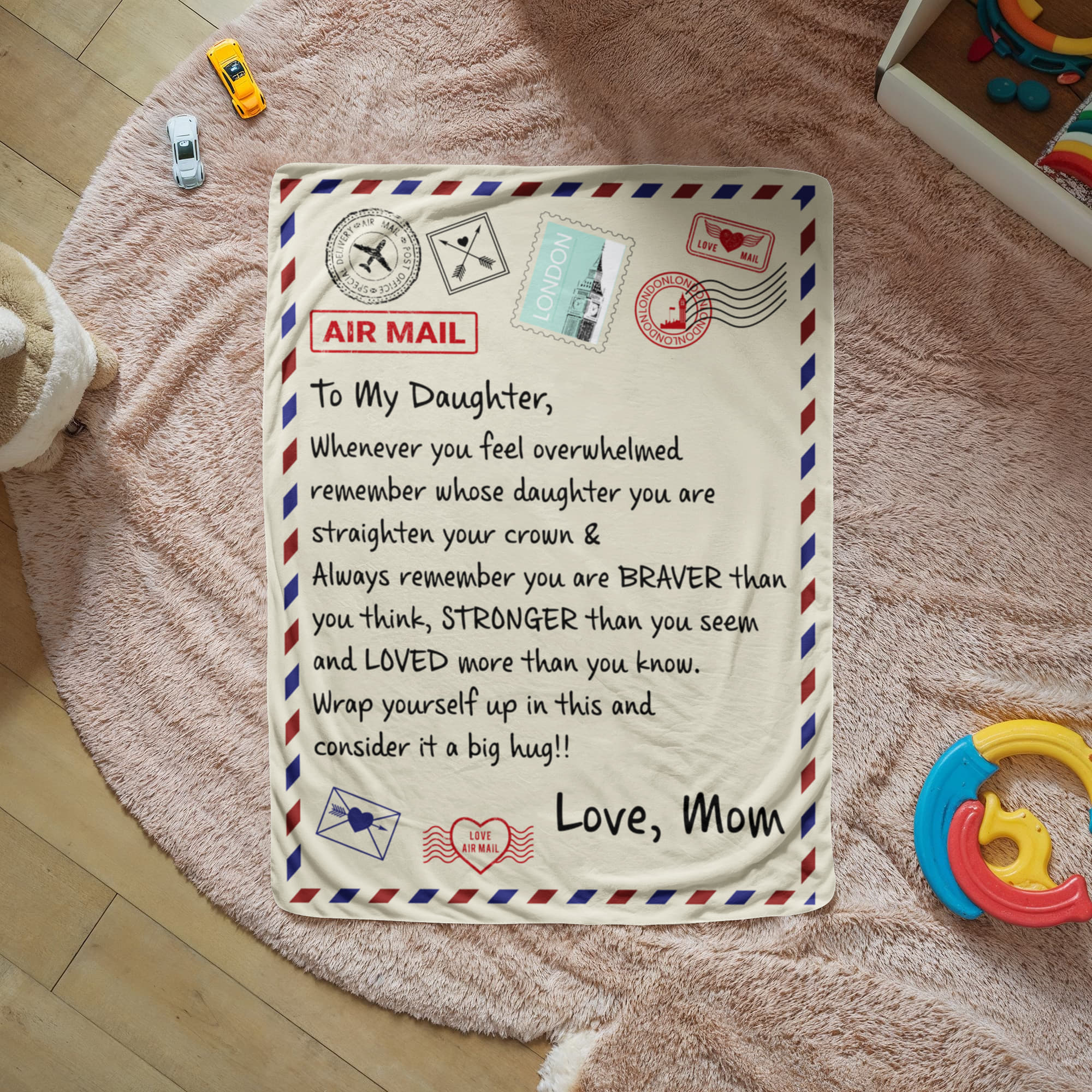 À Ma Fille Courageuse Je T'aime (De Maman) – Couverture Polaire Sherpa